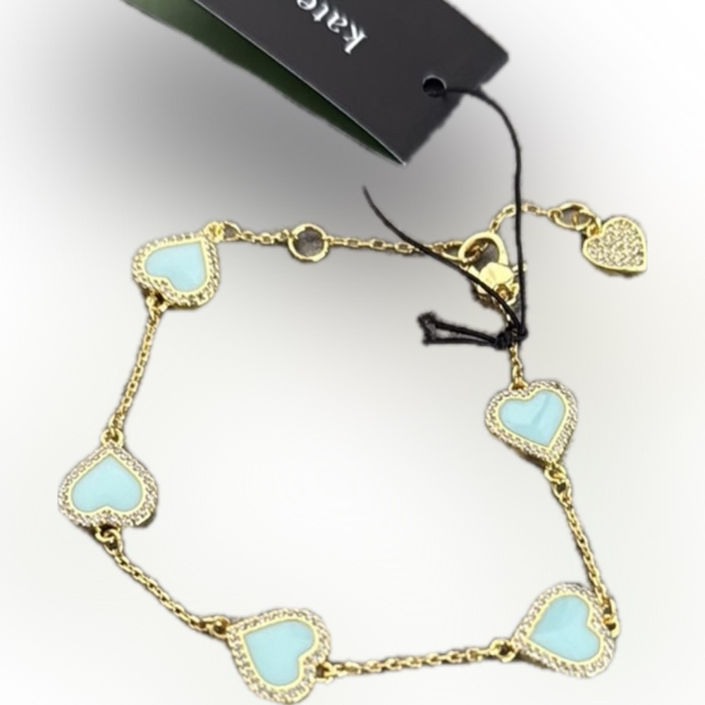 KATE SPADE Take Heart Line Bracelet in Tiffany Blue NWT